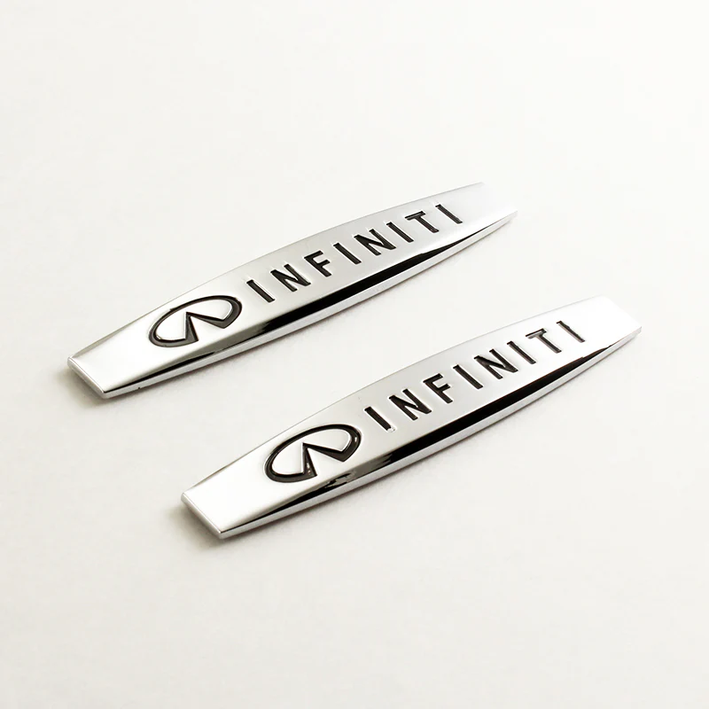 INFINITI Nissan 3D Metal Emblem Badge Sticker x2 - Image 4