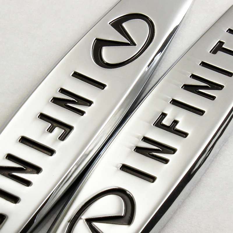 INFINITI Nissan 3D Metal Emblem Badge Sticker x2 - Image 5