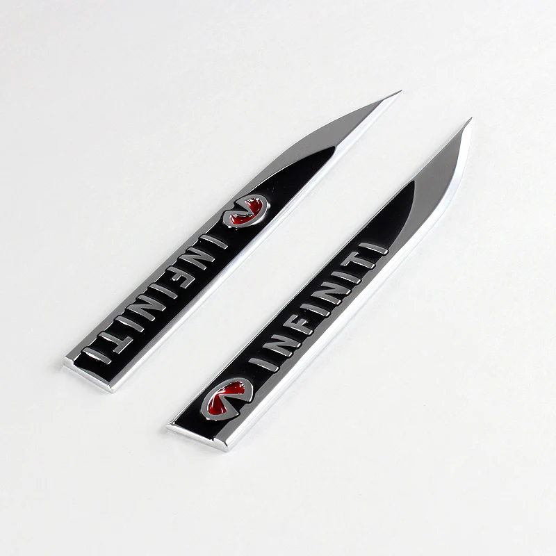 INFINITI Black 3D Metal Emblem Sticker 2 pcs - Image 3