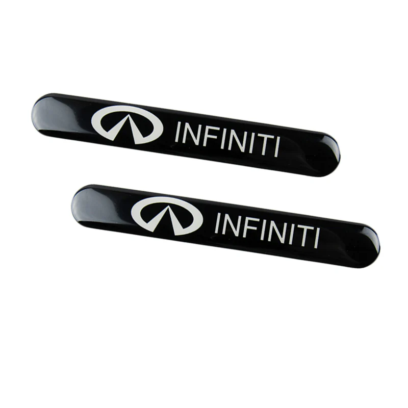 INFINITI Black Car Door Rear Trunk Side Fenders Bumper Badge Scratch Guard Sticker New 2 pcs - Image 2
