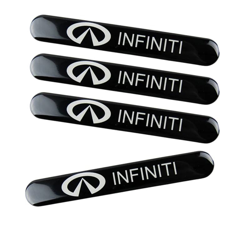 INFINITI Black Car Door Rear Trunk Side Fenders Bumper Badge Scratch Guard Sticker New 4 pcs - Image 5