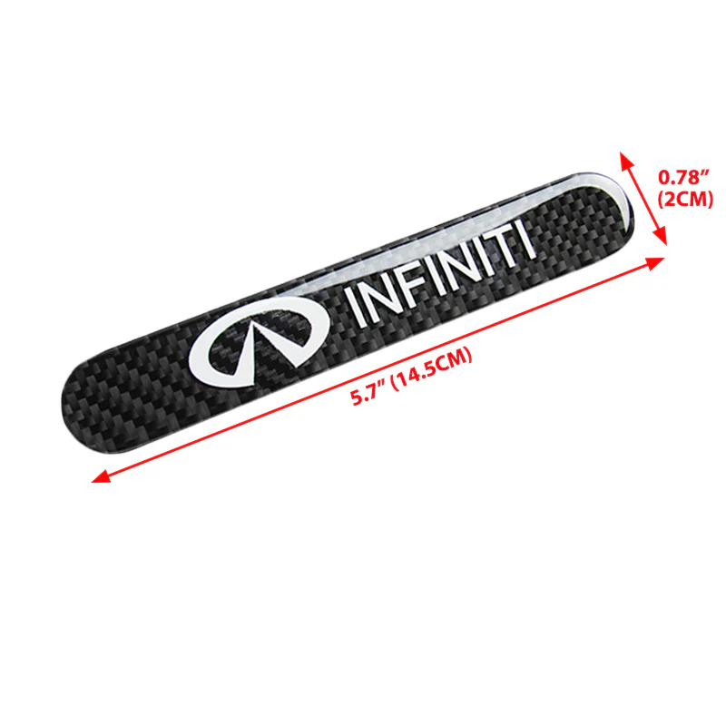 INFINITI Carbon Fiber Car Door Rear Trunk Side Fenders Bumper Badge Scratch Guard Sticker New 2 pcs - Image 2