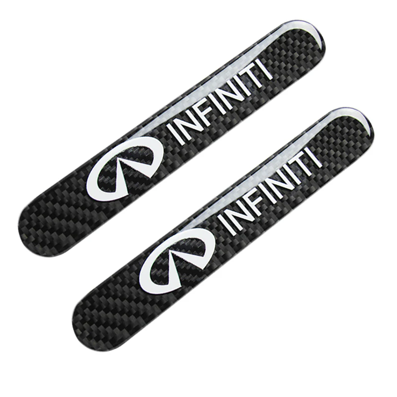 INFINITI Carbon Fiber Car Door Rear Trunk Side Fenders Bumper Badge Scratch Guard Sticker New 2 pcs - Image 6