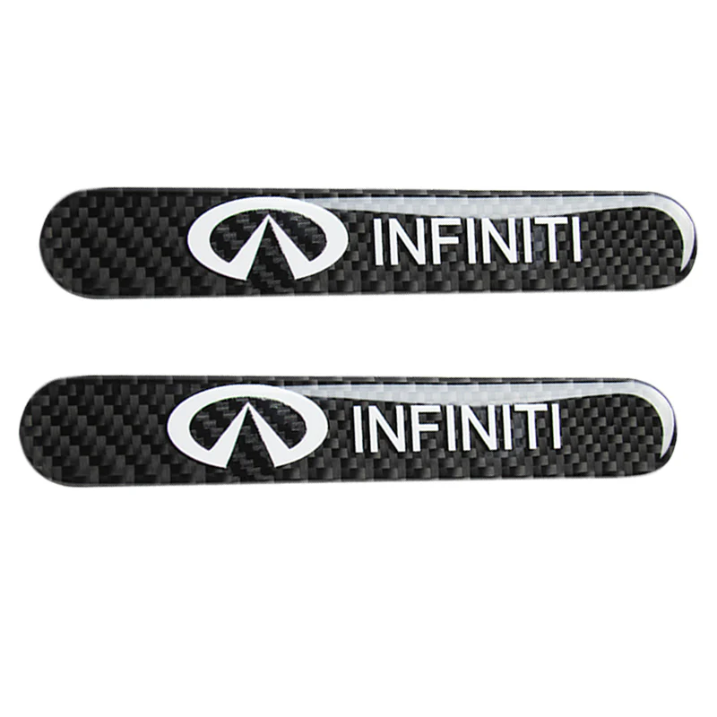 INFINITI Carbon Fiber Car Door Rear Trunk Side Fenders Bumper Badge Scratch Guard Sticker New 4 pcs - Image 2