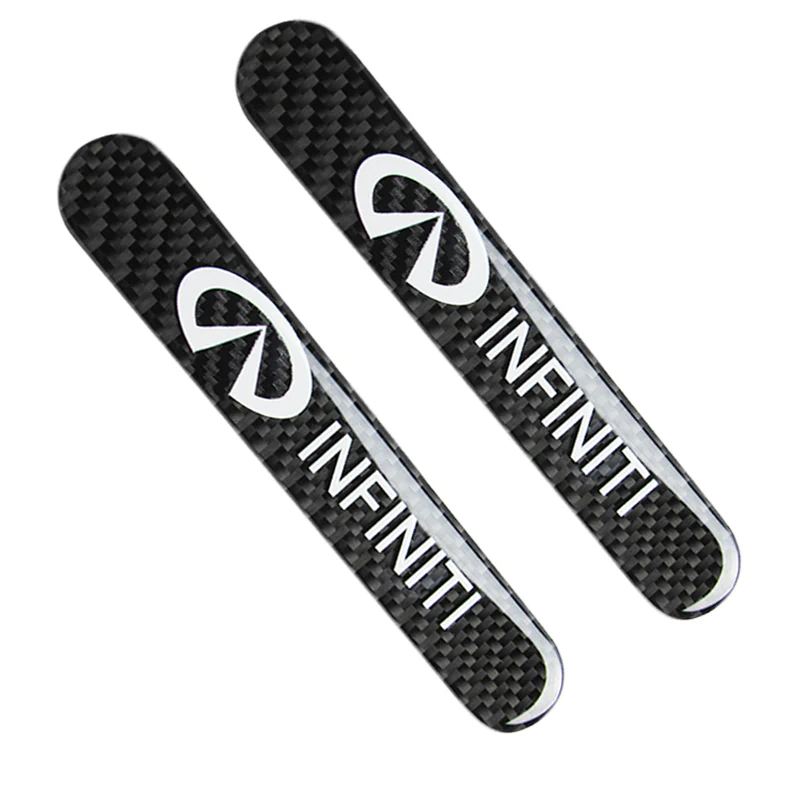 INFINITI Carbon Fiber Car Door Rear Trunk Side Fenders Bumper Badge Scratch Guard Sticker New 4 pcs - Image 4