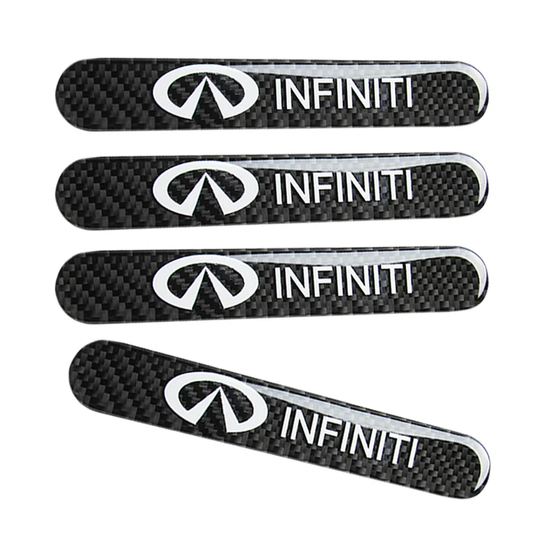 INFINITI Carbon Fiber Car Door Rear Trunk Side Fenders Bumper Badge Scratch Guard Sticker New 4 pcs - Image 5
