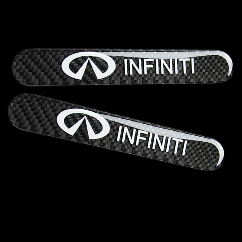 INFINITI Carbon Fiber Car Door Rear Trunk Side Fenders Bumper Badge Scratch Guard Sticker New 4 pcs - Image 6