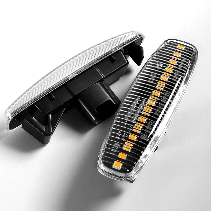Infiniti M35 M45 G35 G37 / Nissan Pathfinder Amber LED Turn Signal Front Side Marker Lights -Clear Lens - Image 2