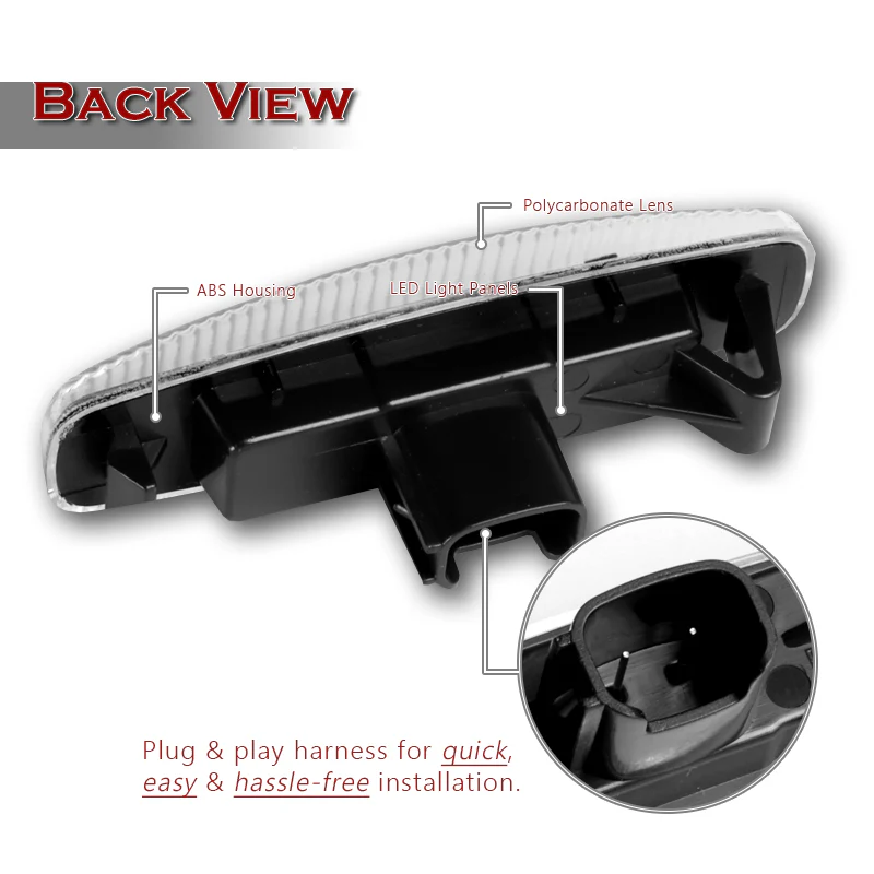 Infiniti M35 M45 G35 G37 / Nissan Pathfinder Amber LED Turn Signal Front Side Marker Lights -Clear Lens - Image 3