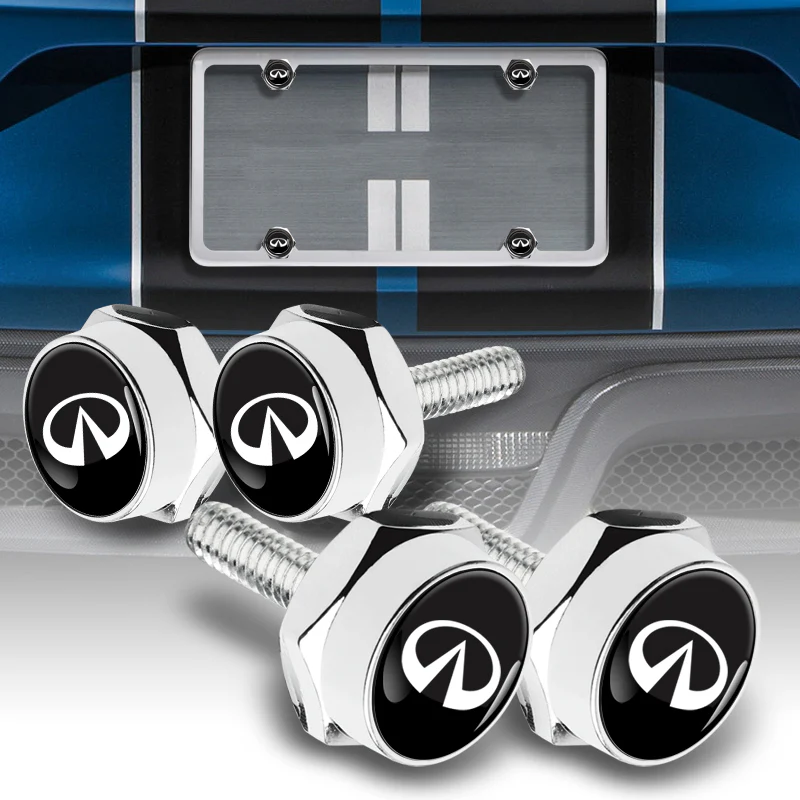 INFINITI Stainless Steel 2pcs License Plate Frame with Caps Bolt Brand New SET - Image 7