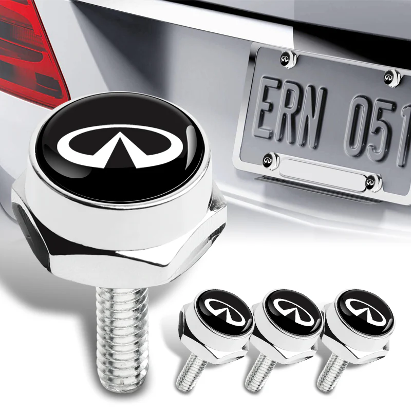 INFINITI Stainless Steel 2pcs License Plate Frame with Caps Bolt Brand New SET - Image 9