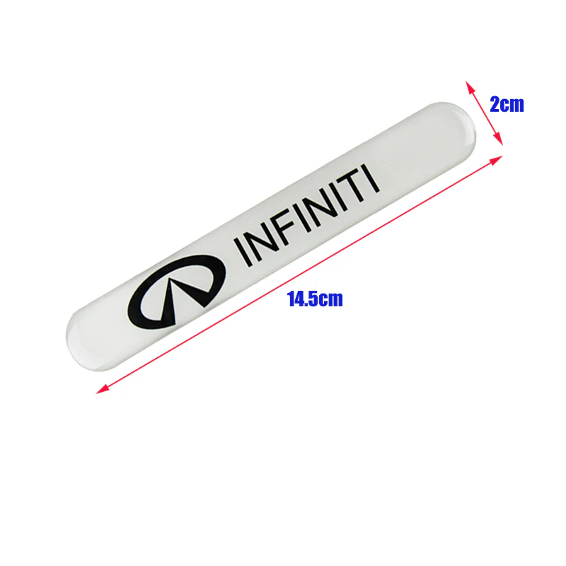 INFINITI White Car Door Rear Trunk Side Fenders Bumper Badge Scratch Guard Sticker New 2 pcs - Image 2