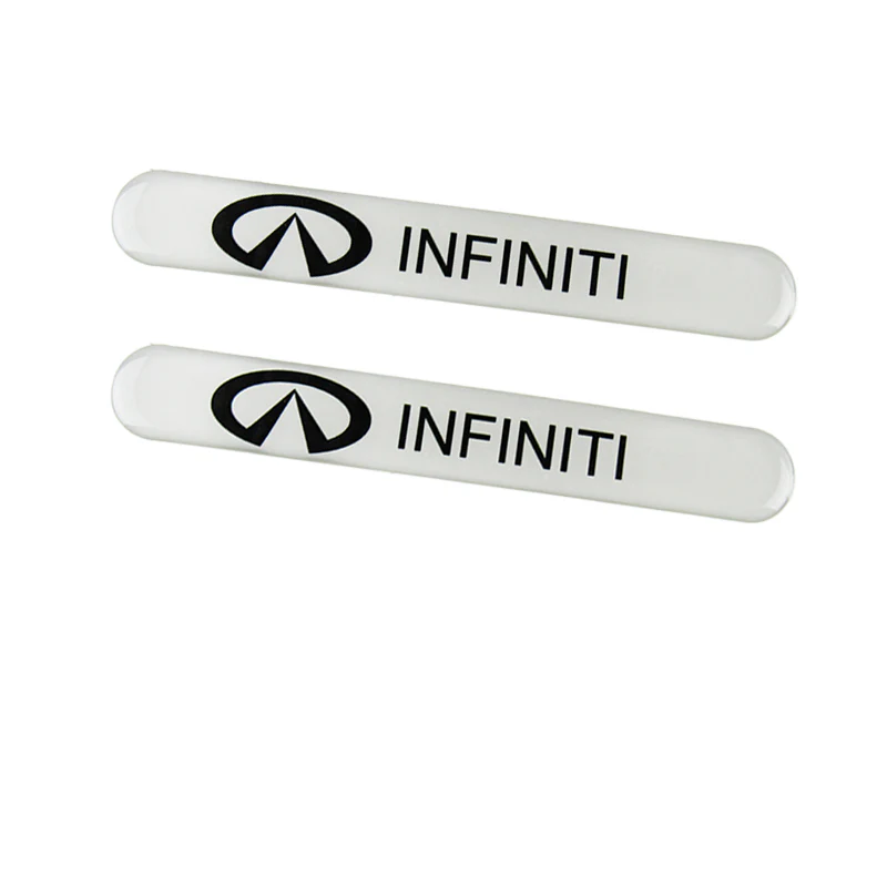 INFINITI White Car Door Rear Trunk Side Fenders Bumper Badge Scratch Guard Sticker New 2 pcs - Image 5