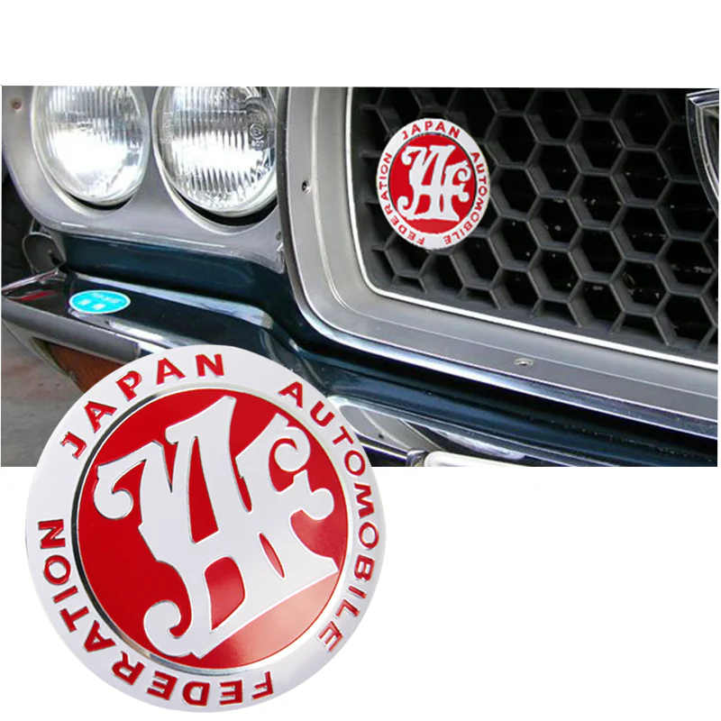 JAF Japan Automobile Federation 3 pcs Set JDM Navy Blue Emblem +2 Alternative Badge Stickers For Toyota Front Grille - Image 7