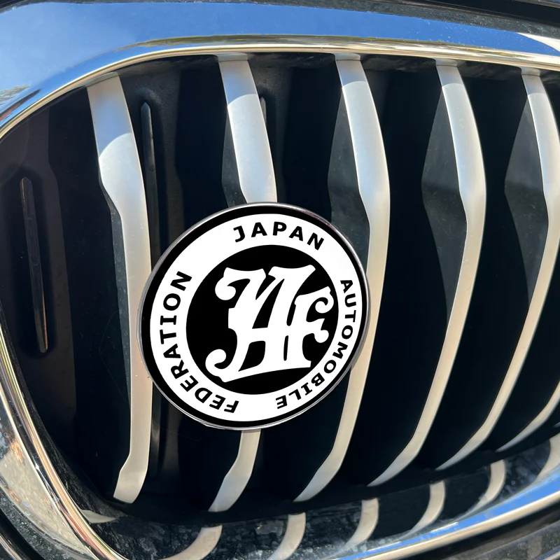 JAF Japan Automobile Federation 3 pcs Set JDM Pink Emblem +2 Alternative Badge Stickers For Toyota Front Grille - Image 6