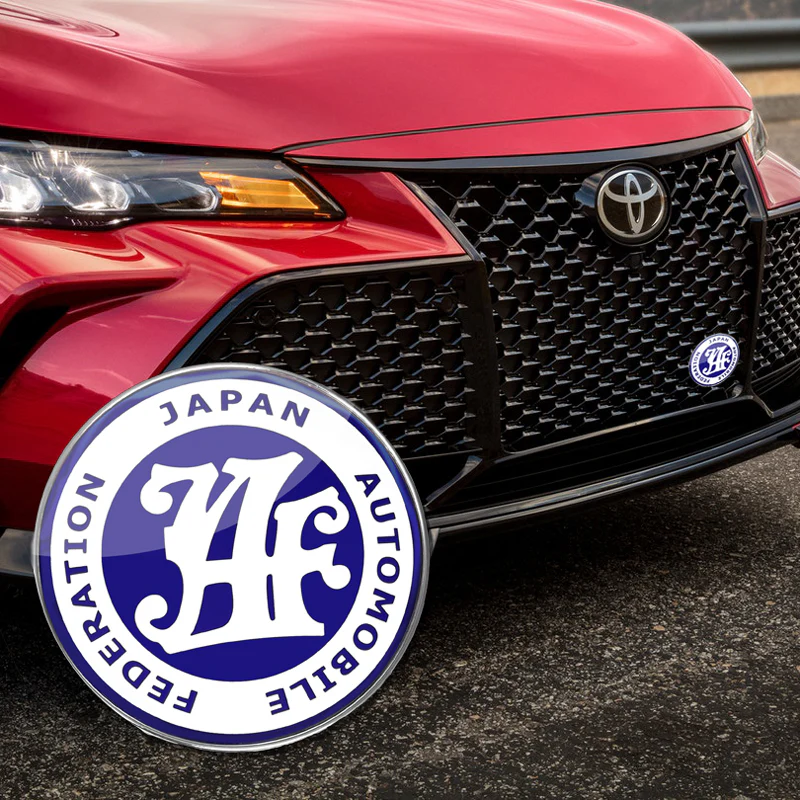 JAF Japan Automobile Federation 3 pcs Set JDM Pink Emblem +2 Alternative Badge Stickers For Toyota Front Grille - Image 8