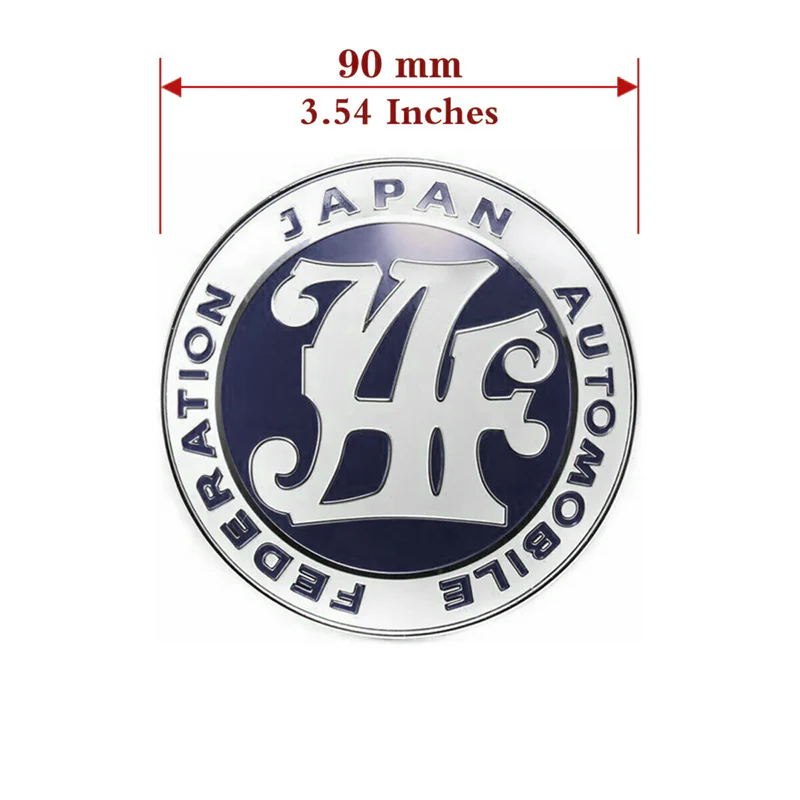 JAF Japan Automobile Federation 3 pcs Set JDM Red Emblem +2 Alternative Badge Stickers For Toyota Front Grille - Image 3