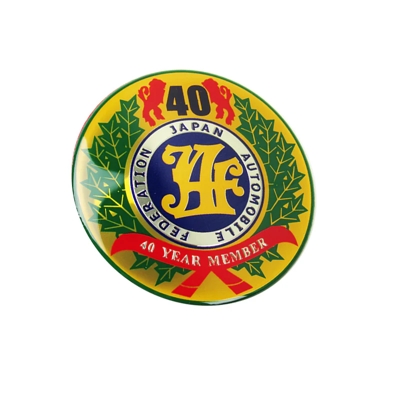 JAF Japan Automobile Federation 40 Year Member JDM Logo Emblem Badge Decal Badge Sticker - Image 5