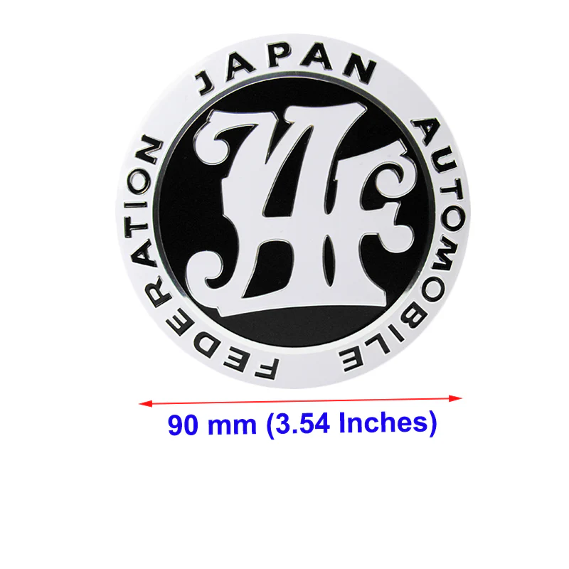 JAF Japan Automobile Federation JDM BLACK Emblem Badge For Toyota Front Grille - Image 3