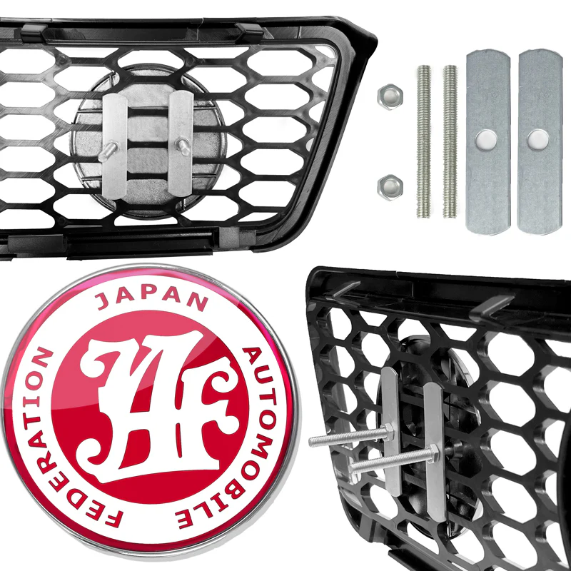 JAF Japan Automobile Federation JDM Red Emblem Badge For Toyota Front Grille - Image 3