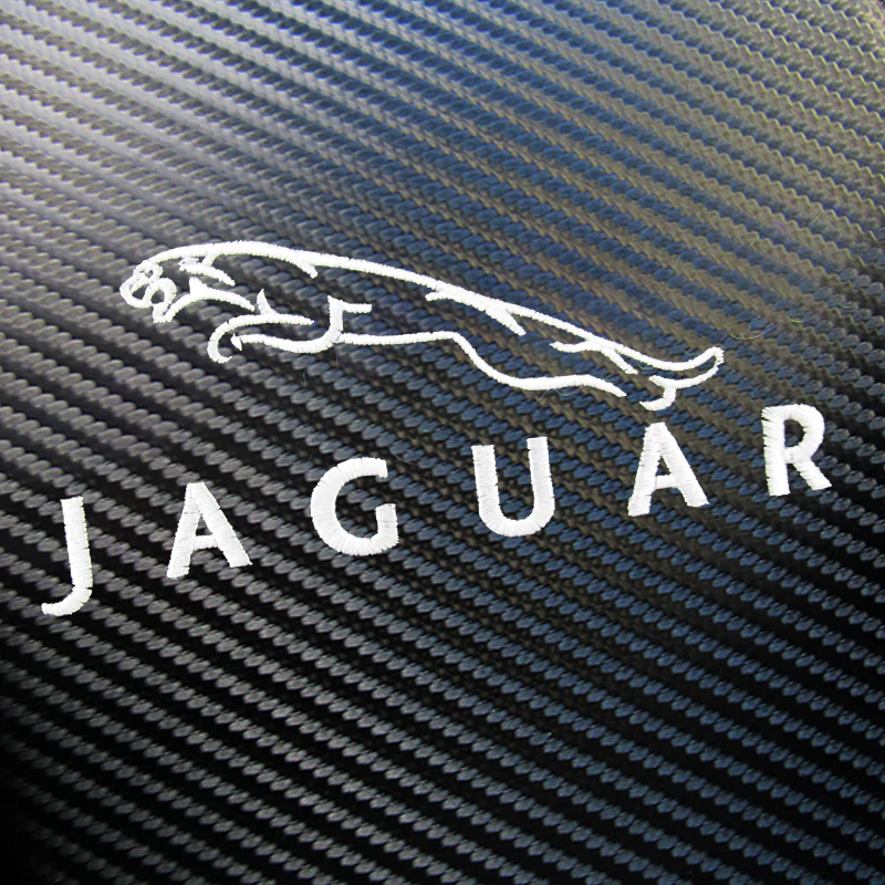 Jaguar Carbon Fiber Look Embroidered Armrest Cushion - Image 3
