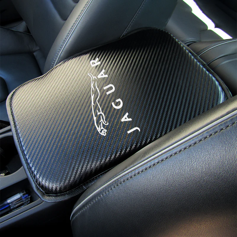 Jaguar Carbon Fiber Look Embroidered Armrest Cushion - Image 6