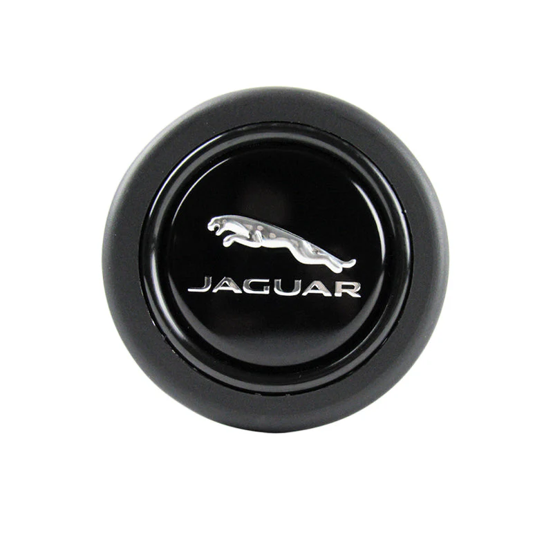 JAGUAR Set Genuine Leather 15" Diameter Car Auto Steering Wheel Cover with Black / Silver LOGO Horn Button - Image 4
