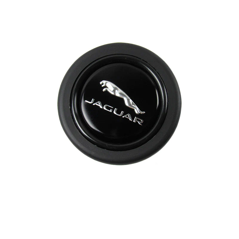 JAGUAR Set Genuine Leather 15" Diameter Car Auto Steering Wheel Cover with Black / Silver LOGO Horn Button - Image 7