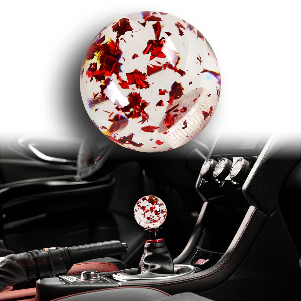 JDM 58mm Round Ball Sphere Glitter Manual Gear Stick Shift Knob Lever Shifter - Image 4