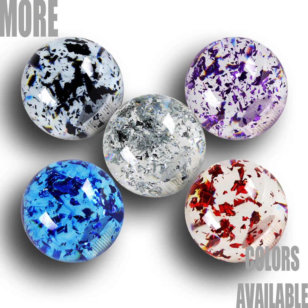 JDM 58mm Round Ball Sphere Glitter Manual Gear Stick Shift Knob Lever Shifter - Image 6