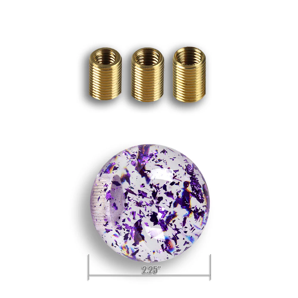 JDM 58mm Round Ball Sphere Glitter Manual Gear Stick Shift Knob Lever Shifter - Image 9