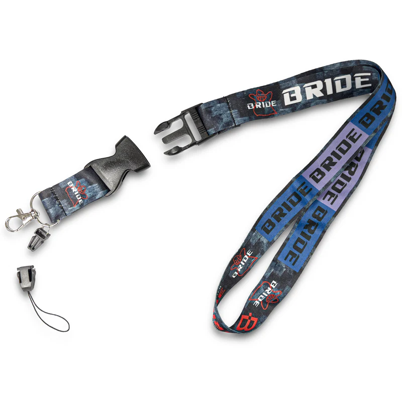 JDM BRIDE Carbon Set Embroidery Seat Belt Cover Shoulder Pads with Bride Keychain Lanyard - Image 9