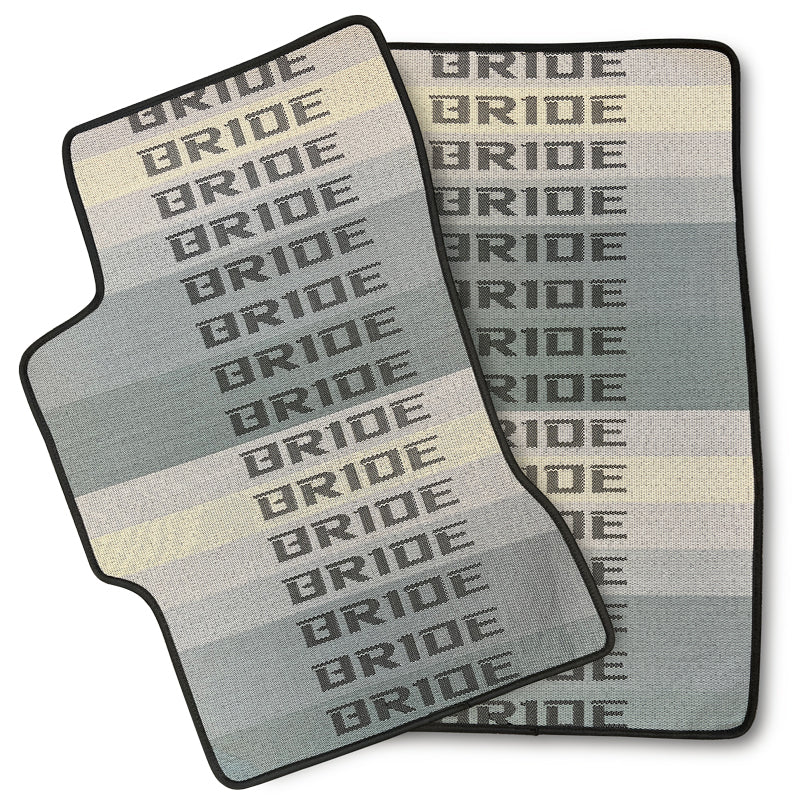 JDM Bride Racing Fabric Floor Mats Interior Carpets for 03-07 Honda Accord 2PCS - Image 2