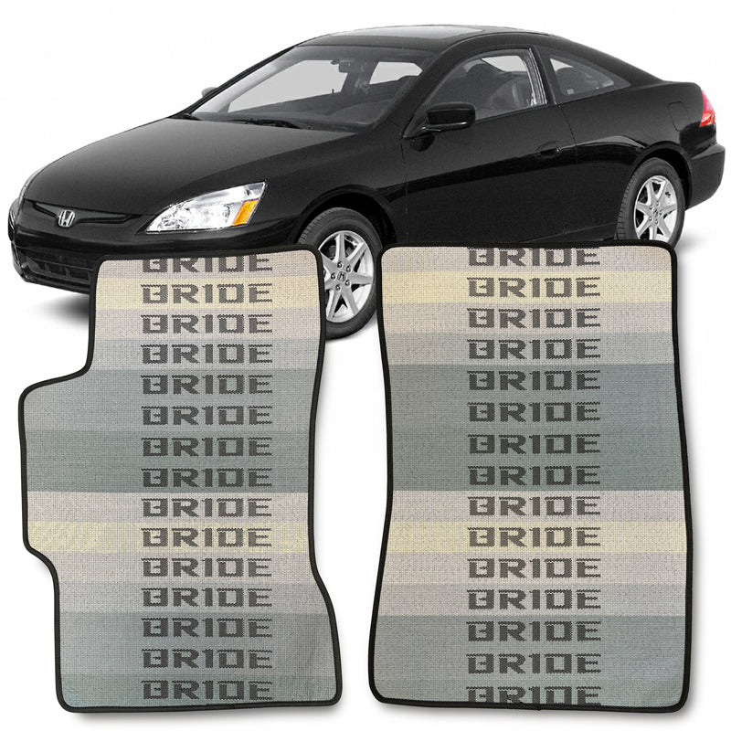 JDM Bride Racing Fabric Floor Mats Interior Carpets for 03-07 Honda Accord 2PCS - Image 4