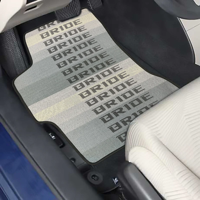 JDM Bride Racing Fabric Floor Mats Interior Carpets for 03-07 Honda Accord 2PCS - Image 5