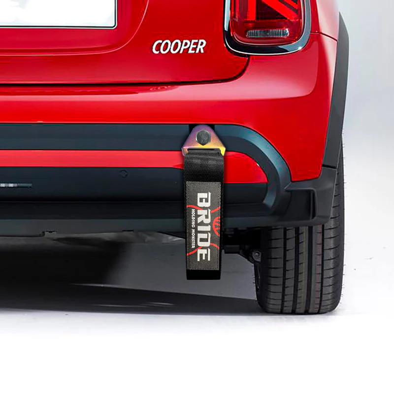 JDM BRIDE Racing NEO CHROME HIGH STRENGTH Tow Strap for Front / Rear Bumper - Image 5