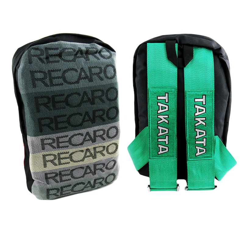 RECARO Gradation Cloth Backpack with Takata Green Harness Shoulder Straps - Image 3