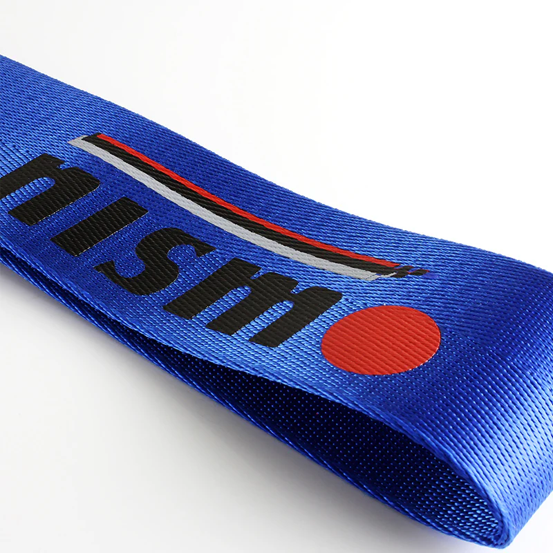 Nissan Nismo Blue Racing Tow Strap for Front / Rear Bumper - Image 2