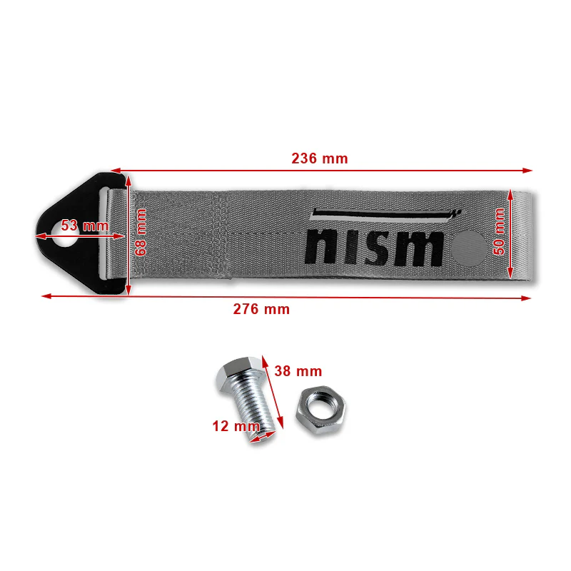 Nissan Nismo Blue Racing Tow Strap for Front / Rear Bumper - Image 3