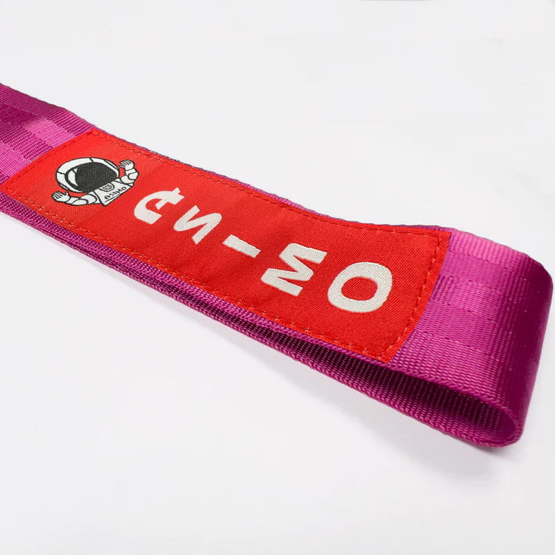 JDM Honda ASIMO Racing NEO CHROME HIGH STRENGTH Pink Tow Strap for Front / Rear Bumper - Image 7