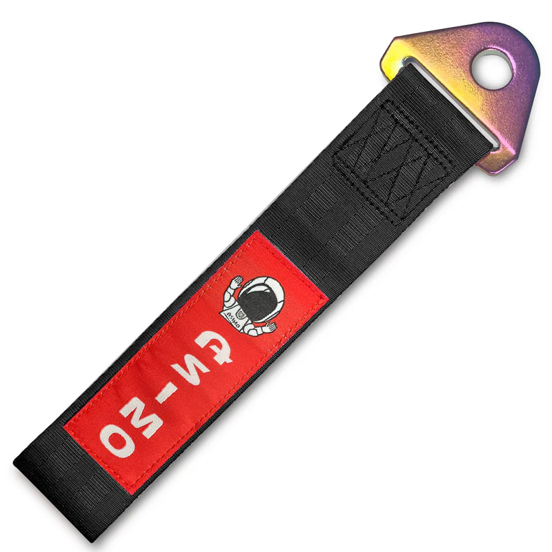 JDM Honda ASIMO Racing NEO CHROME HIGH STRENGTH Tow Strap for Front / Rear Bumper - Image 10