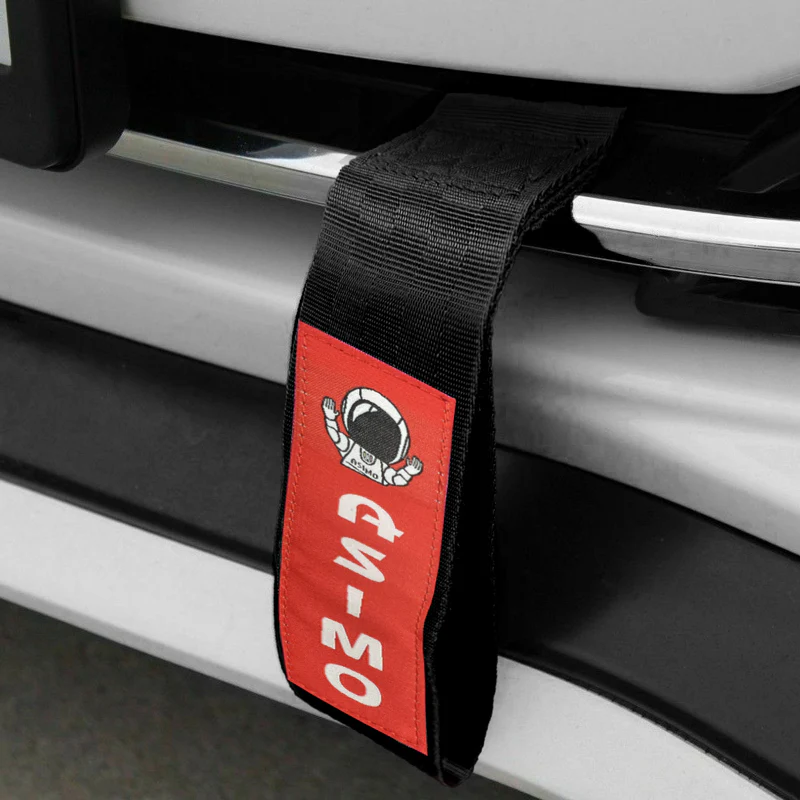 JDM Honda ASIMO Racing NEO CHROME HIGH STRENGTH Tow Strap for Front / Rear Bumper - Image 5