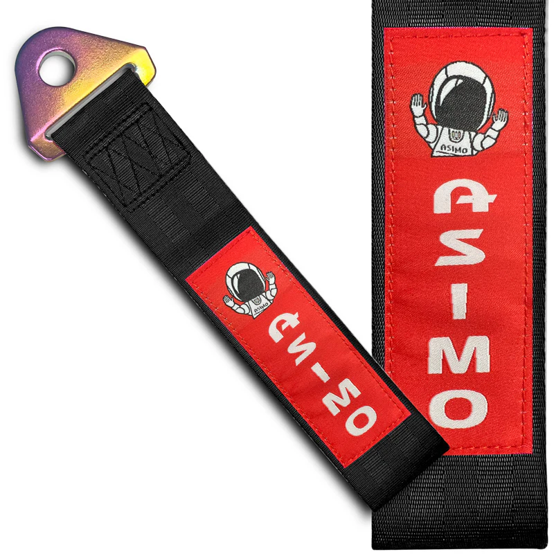 JDM Honda ASIMO Racing NEO CHROME HIGH STRENGTH Tow Strap for Front / Rear Bumper - Image 6