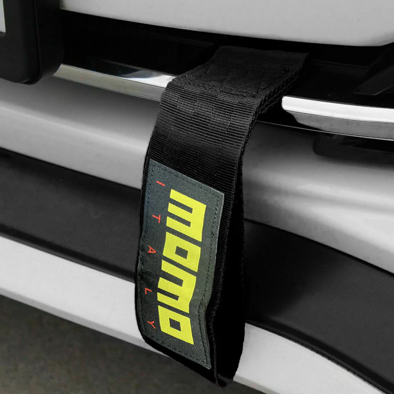 MOMO Racing JDM Honda Drift Rally Sports NEO CHROME HIGH STRENGTH Tow Strap for Front / Rear Bumper - Image 5