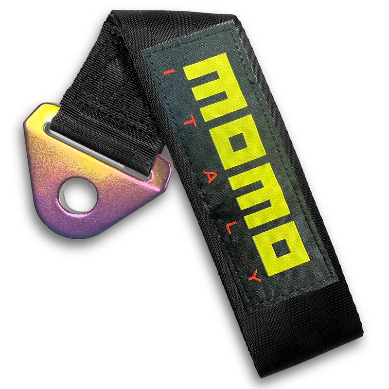 MOMO Racing JDM Honda Drift Rally Sports NEO CHROME HIGH STRENGTH Tow Strap for Front / Rear Bumper - Image 8