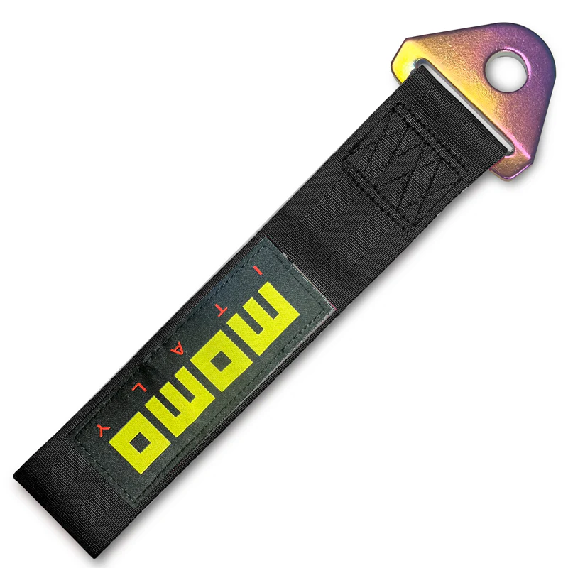 MOMO Racing JDM Honda Drift Rally Sports NEO CHROME HIGH STRENGTH Tow Strap for Front / Rear Bumper - Image 9