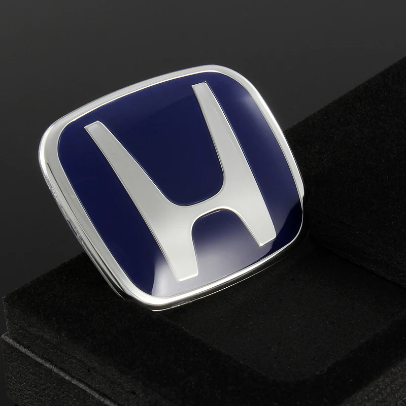 JDM Honda Set Civic & Accord Blue H Emblem For Steering Wheel 54mm x 43mm with Logo Keychain Metal Key Ring - Image 2