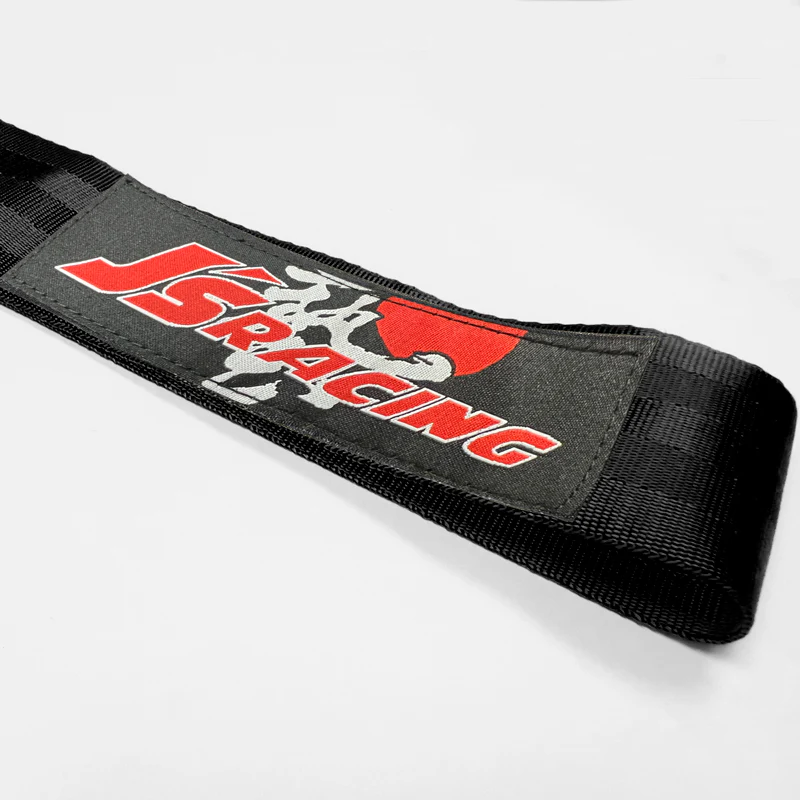 JDM JS Drift Rally Sports Racing Honda NEO CHROME HIGH STRENGTH Tow Strap for Front / Rear Bumper - Image 2