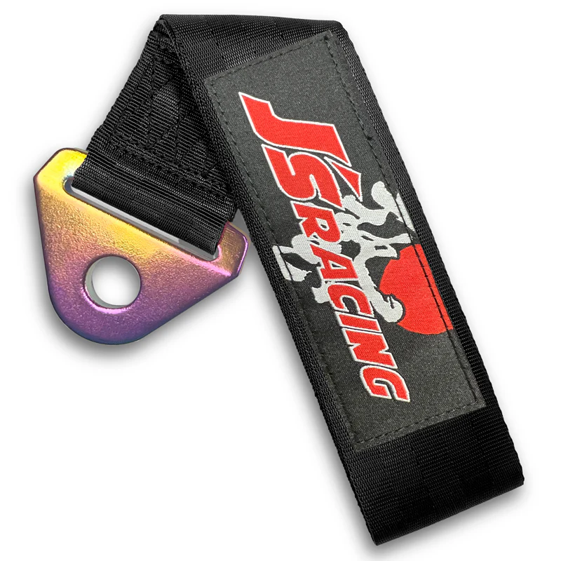 JDM JS Drift Rally Sports Racing Honda NEO CHROME HIGH STRENGTH Tow Strap for Front / Rear Bumper - Image 7