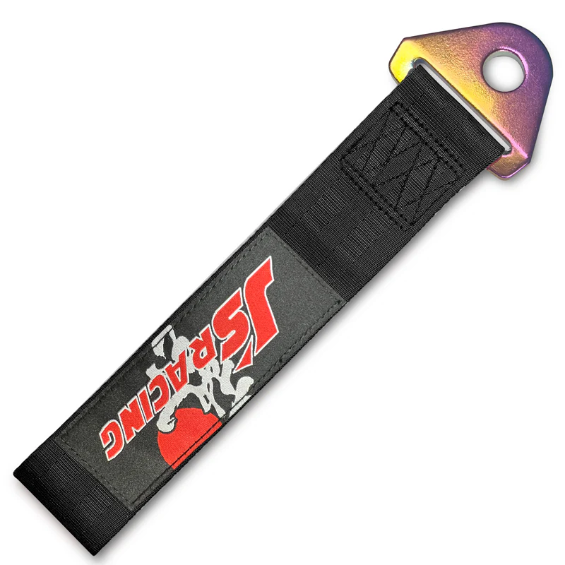 JDM JS Drift Rally Sports Racing Honda NEO CHROME HIGH STRENGTH Tow Strap for Front / Rear Bumper - Image 8